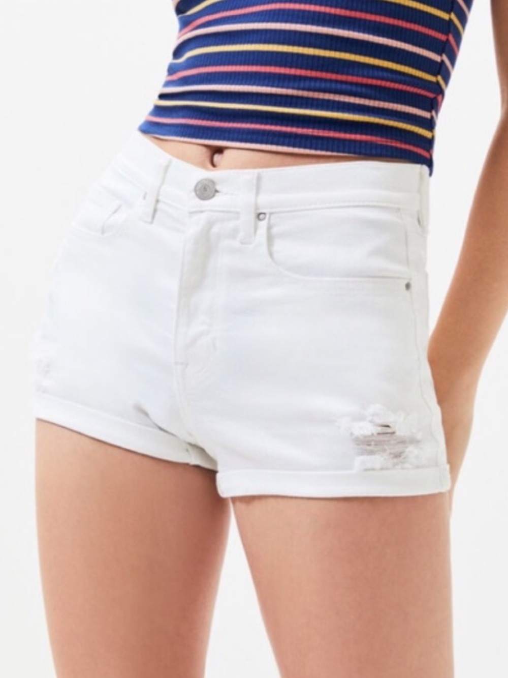 Pacsun The Shortie Women’s White Denim Shorts